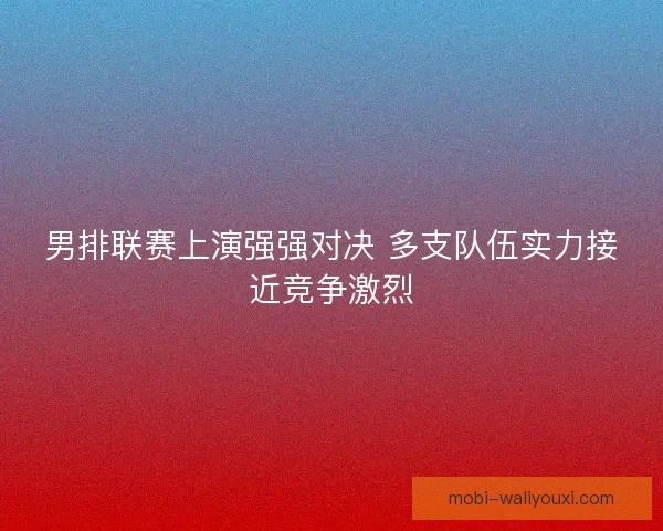 男排联赛上演强强对决 多支队伍实力接近竞争激烈