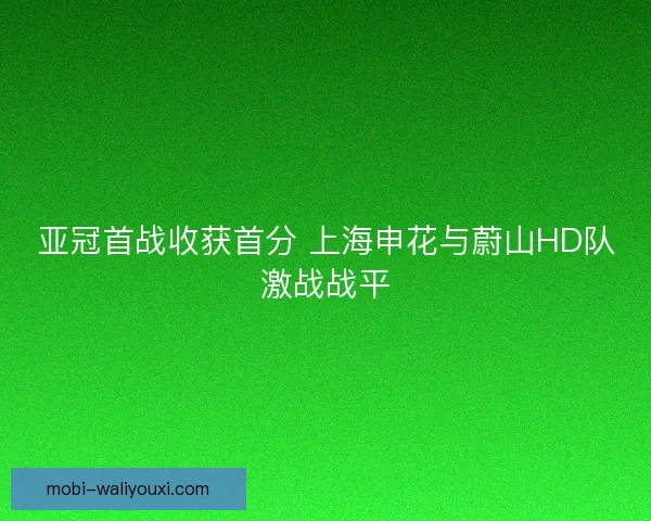 亚冠首战收获首分 上海申花与蔚山HD队激战战平 亚冠首战收获首分 上海申花与蔚山HD队激战战平
