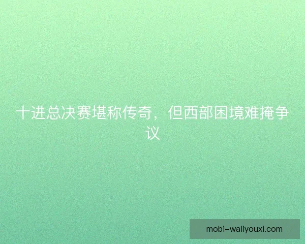 十进总决赛堪称传奇，但西部困境难掩争议
